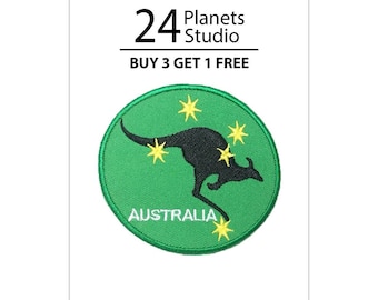 Australia Kangaroo Iron on Patch by 24PlanetsStudio