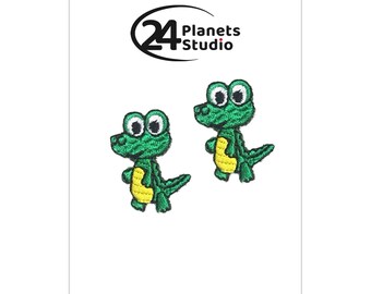 2 of mini Alligator Iron on Patches by 24PlanetsStudio