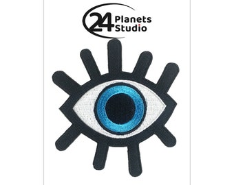 24PlanetsStudio の青い幸運の邪眼アイロンパッチ