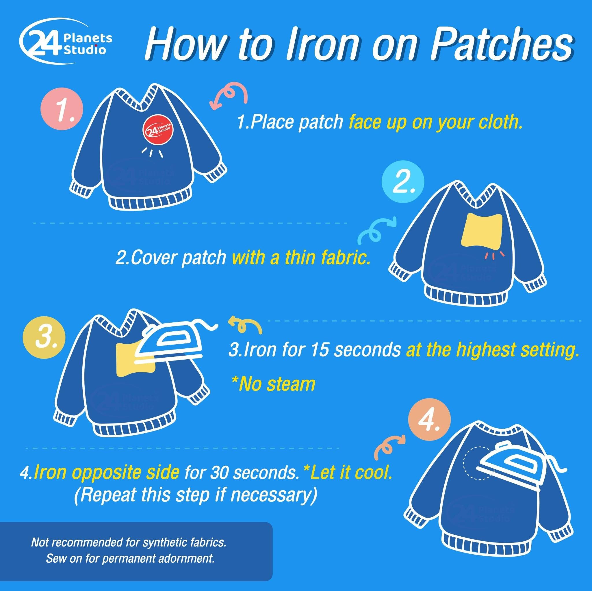 Fire Flame Iron on Patches by Etsy