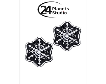 2 mini parches termoadhesivos de copos de nieve de 24PlanetsStudio
