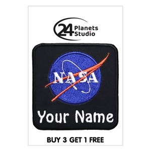 NASA Custom Personalized Iron on Patch by 24PlanetsStudio Patches
