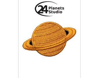 Saturn Copper Vintage Style Iron on Patch by 24PlanetsStudio