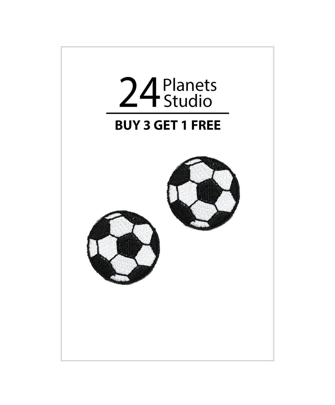 2 of Mini Football Soccer Ball Iron on Patches by Etsy