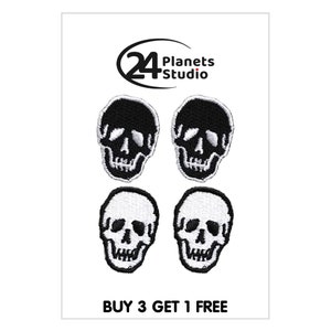 2 of mini Skull Iron on Patches by 24PlanetsStudio