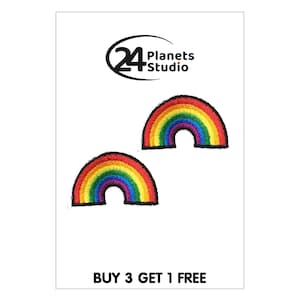 2 of mini Rainbow Iron on Patches by 24PlanetsStudio