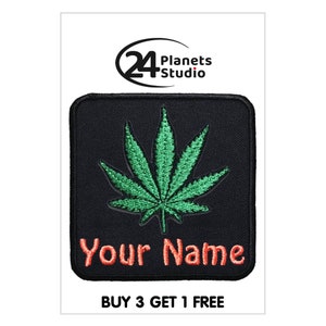 Weed Custom Personalized Iron on Patch by 24PlanetsStudio Patches