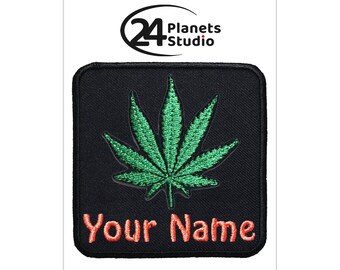 Weed Custom Personalized Iron on Patch by 24PlanetsStudio Patches