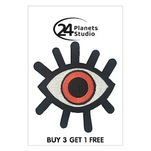 Red Lucky Evil Eye Iron en parche por 24PlanetsStudio