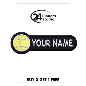 Gelber Tennisball Personalisierter Aufbügler von 24PlanetsStudio Patches