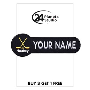 Hockey Custom Personalized Iron on Patch by 24PlanetsStudio personalized gifts