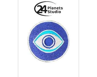 Evil Eye Iron on Patch by 24PlanetsStudio