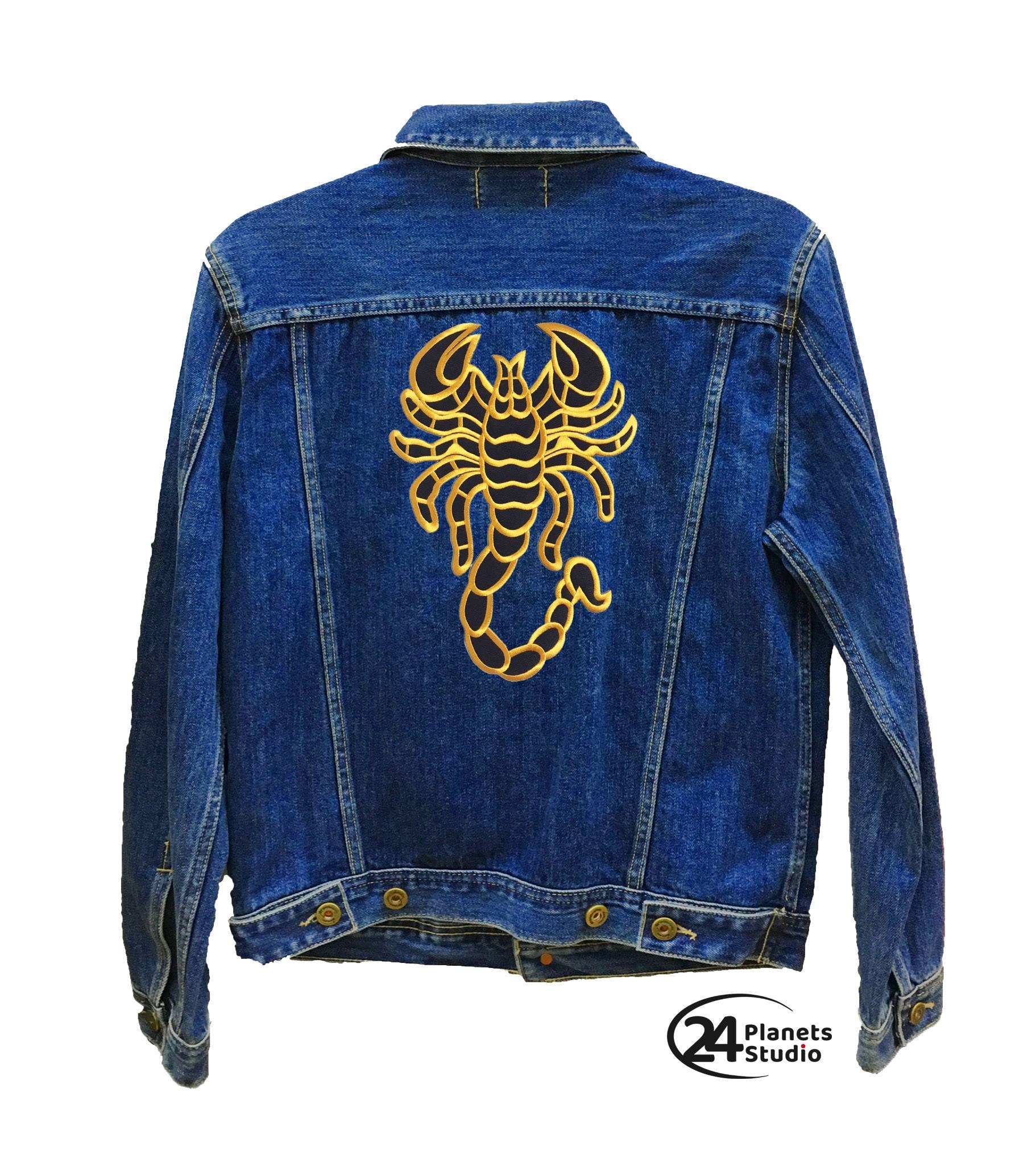 Large Iron on Patches for Jackets Large Blue Tiger Patch 