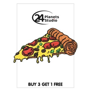 Buy 3 Get 1 Free Rose Heart Pizza Applique IRON ON PATCHES Funny Patch  Badge Embroidered 