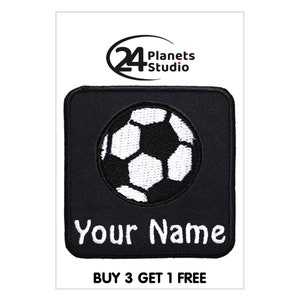 Soccer Ball Football Custom Personalized Iron on Patch by 24PlanetsStudio Patches