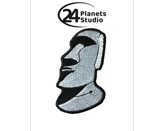 Moai Iron on Patch by 24PlanetsStudio