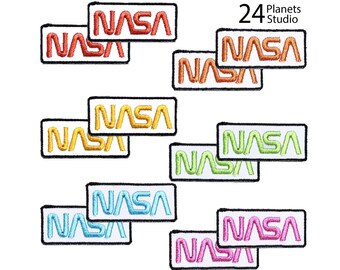 2 of mini NASA Iron on Patches by 24PlanetsStudio