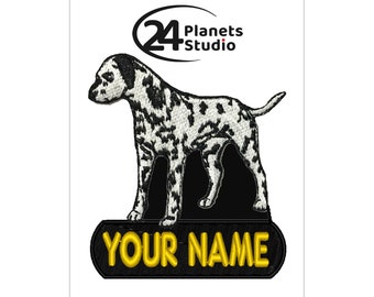 Dalmatian "Your Name" Iron on Patch by 24PlanetsStudio Custom Text Personalized
