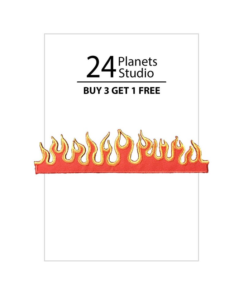 Fire Flame Iron on Patches by Etsy