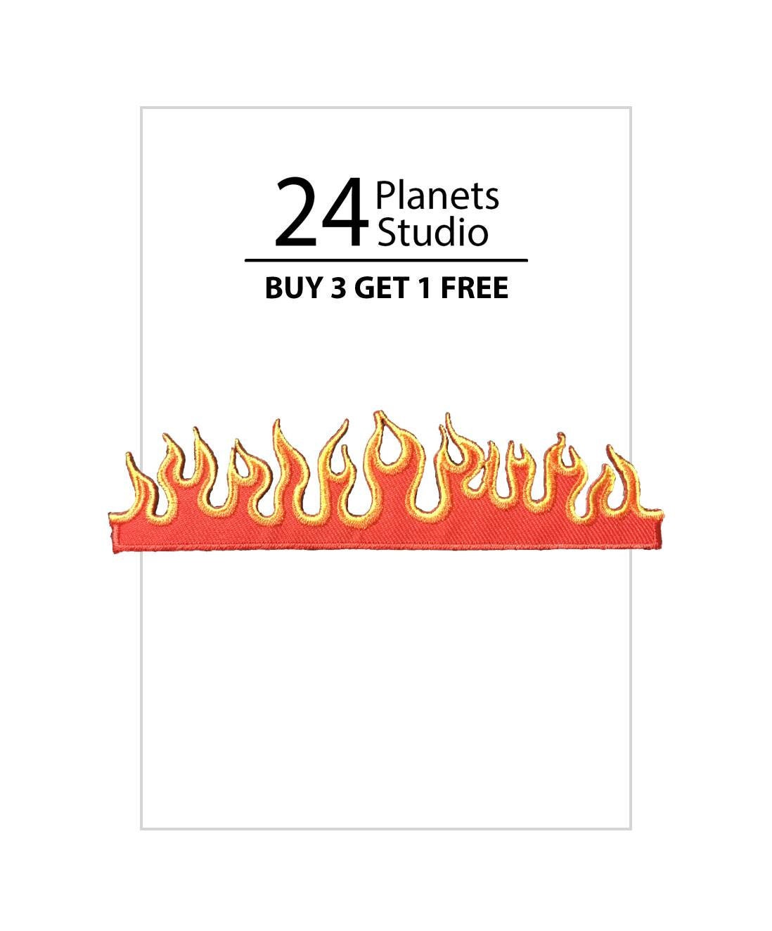 Fire Flame Iron on Patches by Etsy