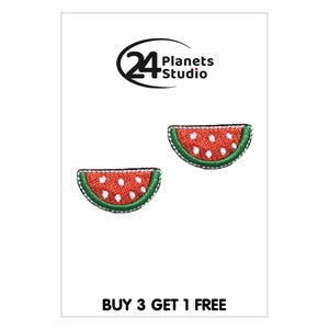 2 of mini watermelon Iron on Patches by 24PlanetsStudio