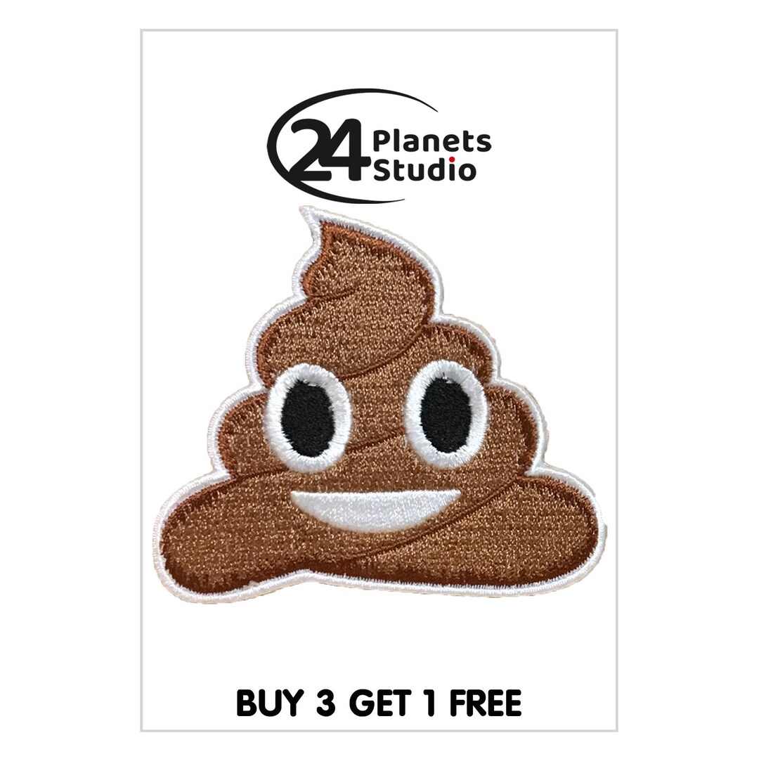 Shit Pile of Poo Emoji Iron on Patch by 24planetsstudio - Etsy