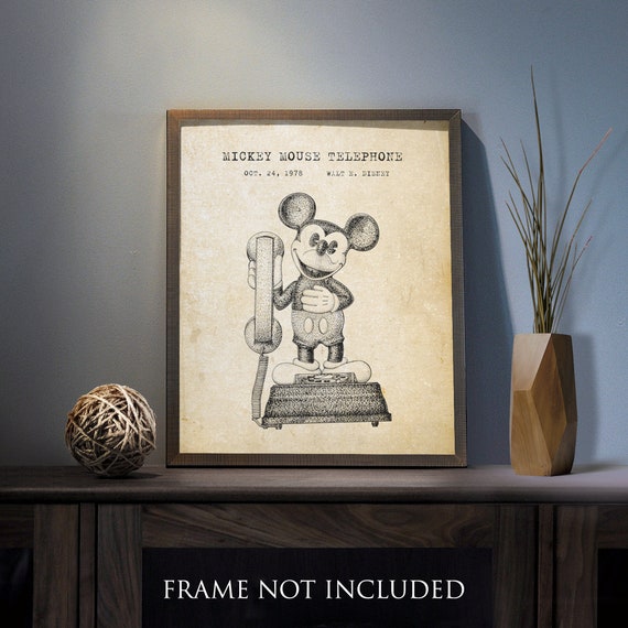 Seltene 1978 Disney Patent Print Mickey Mouse Telefon Etsy