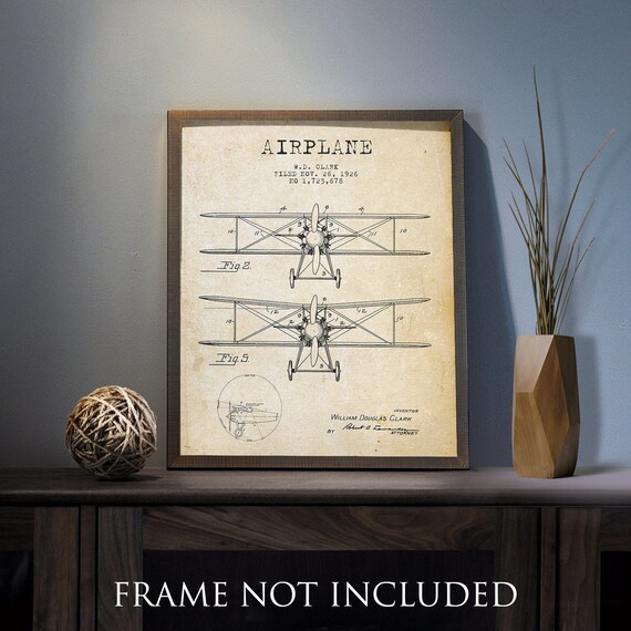 Vintage Airplane Wall Art Aircraft Patent Print - Wall Art Airplane Vintage Vintage Airplane Wall Art Aircraft Patent Print - Wall Art Airplane Vintage