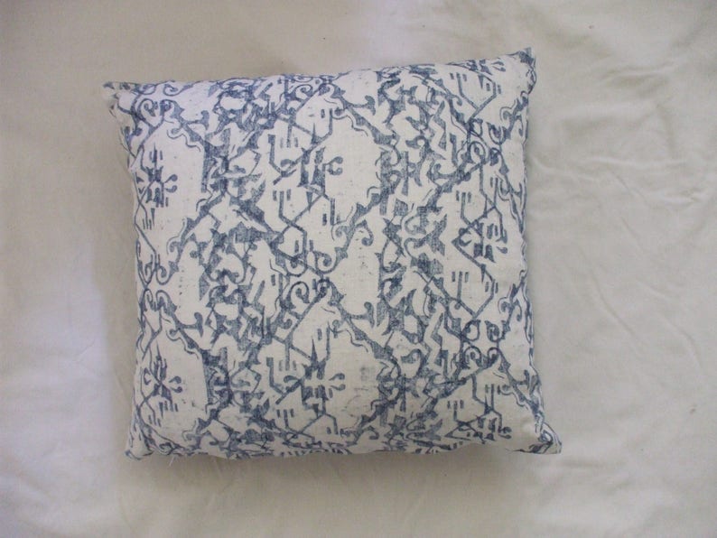 Hand printed cushion cover image 1