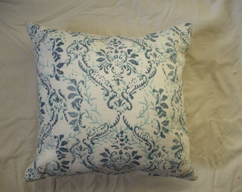 hand printed linen cushion cover