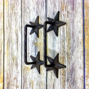 barn door drawer pulls farmhouse decor drawer knobs cabinet knobs door knobs rustic home decor rustic western trunk cast iron texas star