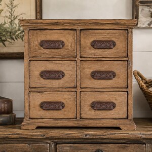 Set of 6 Brown Cast Iron Mini Apothecary Cup Pulls 3”, Small Card Catalog Drawer Pulls