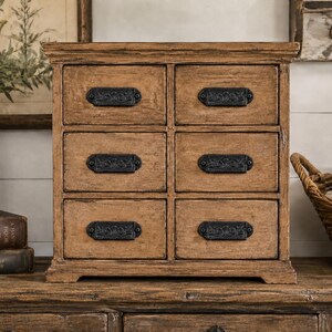 Set of 6 Black Cast Iron Mini Apothecary Cup Pulls 3”, Small Card Catalog Drawer Pulls