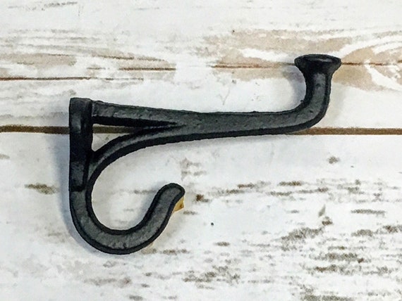 2 Coat Hooks Wall Hooks Farmhouse Decor Bathroom Decor Hooks Rustic Cast Iron Vintage Wall Decor Hook Coat Rack Wall Hook Iron BLACK HOOKS Etsy