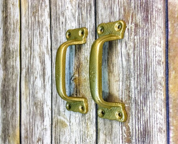 2 Drawer Pulls Barn Door Cabinet Knobs Drawer Knobs Dresser Etsy