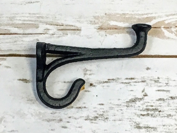 3 coat hooks wall hooks farmhouse decor bathroom decor hooks rustic cast  iron vintage wall decor hook coat rack wall hook iron BLACK HOOKS