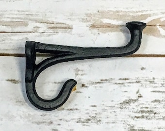 6 coat hooks wall hooks farmhouse decor bathroom decor hooks rustic cast iron vintage wall decor hook coat rack wall hook iron BLACK HOOKS
