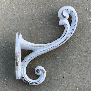 rustic coat hooks wall hooks antique hooks vintage wall hook coat rack bathroom decor rustic farmhouse wall decor cast iron WHITE HOOKS