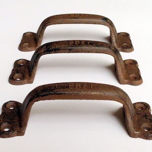 Barn Door Drawer Pulls Rustic Antique Vintage Rustic Decor Cabinet Cast Iron Knobs Farmhouse Bathroom Decor Industrial Barn Door Handle