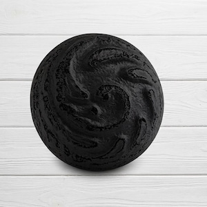 Black Cast Iron Cabinet Knob 1.75”, Swirl Rustic Drawer Knob, Modern Farmhouse Industrial Knob, Screw Included