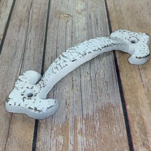 cast iron barn door rustic handles farmhouse decor rustic home decor barn door handles barn door hardware vintage antique iron WHITE HANDLES