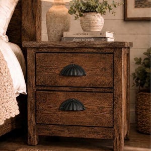Set of 2 Black Cast Iron Cup Pulls 4”, Antique Style Shell Bin Pulls, Rustic Drawer Handles