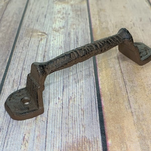 4 cast iron barn door rustic handles farmhouse decor rustic home decor barn door handle barn door hardware vintage antique iron drawer pull