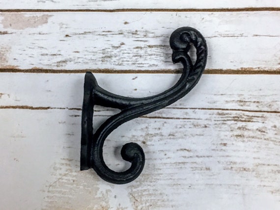 6 Wall Hooks Coat Hooks Rustic Wall Decor Hat Hooks Vintage Wall Decor Towel Hook Coat Rack Cast Iron Antique Key Holder Wall Rustic BLACK Etsy