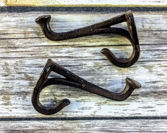 2 coat hooks wall hooks farmhouse decor, bathroom decor hooks rustic vintage wall decor hook coat rack wall hook iron cast iron hooks