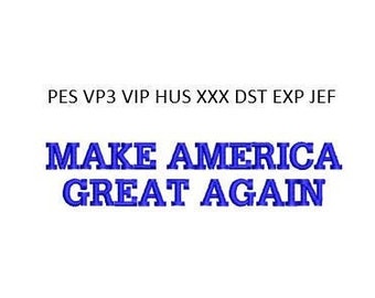 Trump Make America Great Wieder Stickdatei Hut MAGA Machine Pattern 4x4 Download