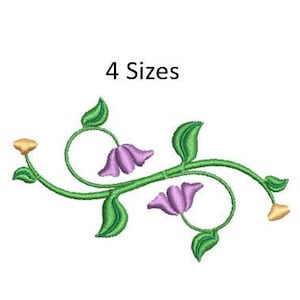 Vine Embroidery Design Flower Shirt Machine Embroidery Pattern 4 Sizes 4x4 Hoop MULTIPLE FORMATS Download