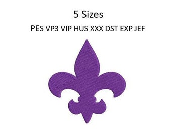 Mini Fleur De Lis Embroidery Design Shirt Mardi Gras Machine Embroidery Pattern 5 Sizes 4x4 Hoop MULTIPLE FORMATS Download