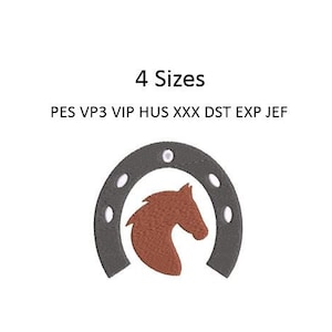 Horseshoe Embroidery Design Horse Shoe Towel Machine Embroidery Pattern 4 Sizes 4x4 Hoop MULTIPLE FORMATS Download