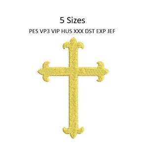 Christian Cross Embroidery Design Mini Crucifix Religious Machine Embroidery Pattern 5 Sizes 4x4 Hoop MULTIPLE FORMATS Download